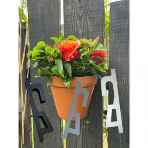 accroche pots mural pour pots en terre cuite